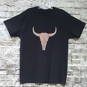 Longhorn Skull Hand-painted Tee
